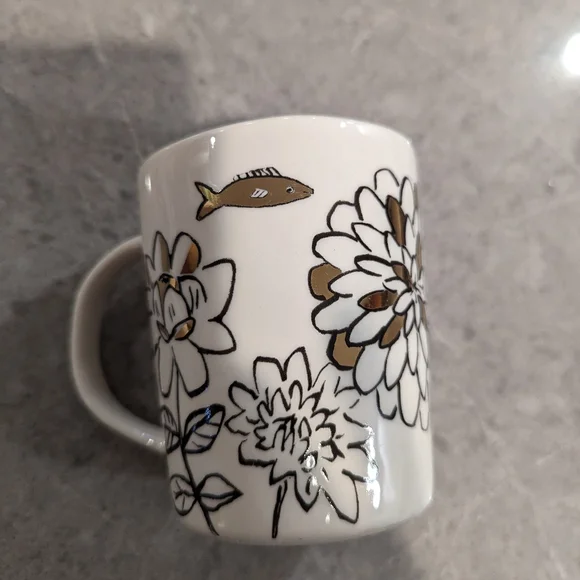 Anthropologie fish and flower mug - Picture 6 of 8